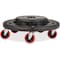 Rubbermaid Commercial Quiet Dolly, 250 Lb Cap, 18-1/4" Dia, 6-5/8"H, 2PK, Black RCP264043BLACT - alternate 2